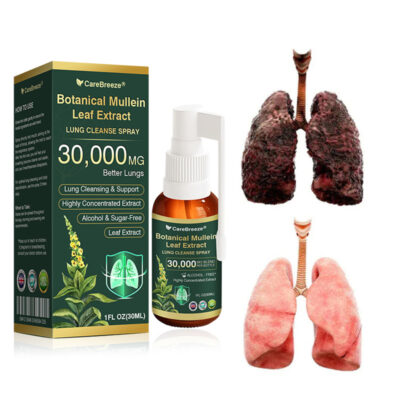 CareBreeze® Botanical Mullein Leaf Extract Lung Cleanse Spray with organic mullein